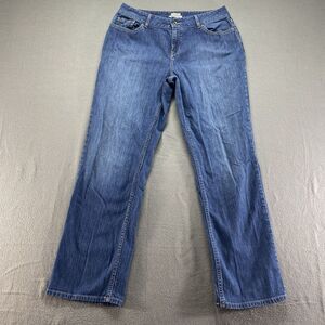 LL Bean‎ Jeans Womens 12 Blue Favorite Fit Mid Rise Stretch Western Outdoor